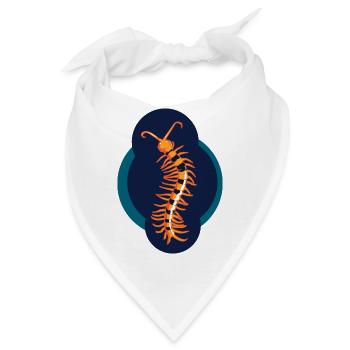 giftiger Skolopender Krabbeltier Insekt - Bandana - Weiß - Vorne