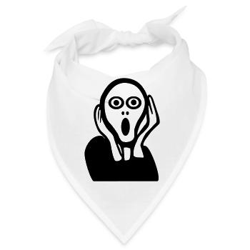 Der Schrei, die Krise - Bandana - Weiß - Vorne