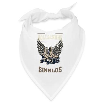 Rollschuhe Leben sinnlos Geschenk - Bandana - Weiß - Vorne