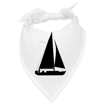 Segeln Segelboot Segelschiff Wassersport - Bandana - Weiß - Vorne
