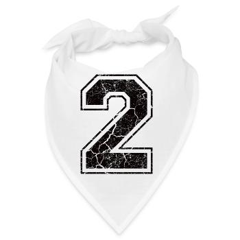 2 two zwei schwarz schwarz (uk) - Bandana - Weiß - Vorne