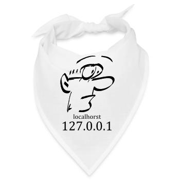 Local-Horst - 127.0.0.1 - localhorst - Bandana - Weiß - Vorne