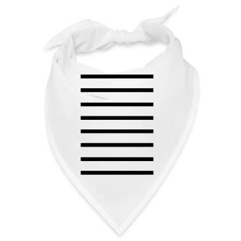 Linien - Bandana - Weiß - Vorne