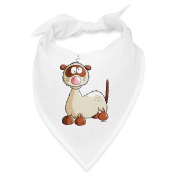 "Freddy Frettchen" - Comic - Cartoon - Bandana - Weiß - Vorne