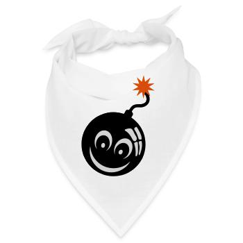 smiley Bombe Bombe Docht 907 - Bandana - Weiß - Vorne