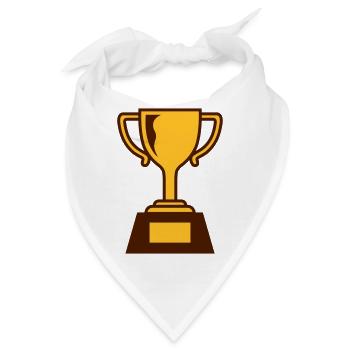 pokal - Bandana - Weiß - Vorne