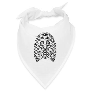 Skelett Knochen-Thorax-Brustkorb-Radiologie - Bandana - Weiß - Vorne