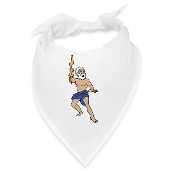 Zeus Jupiter mythologischer Gott des griechischen - Bandana - Weiß - Vorne