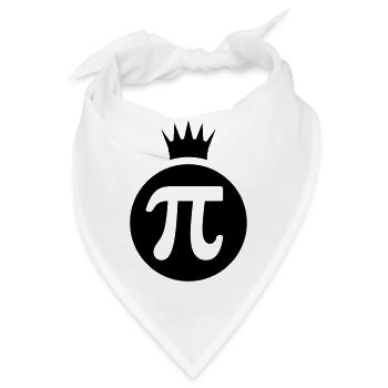 Pi king / Pi König (1c) - Bandana - Weiß - Vorne