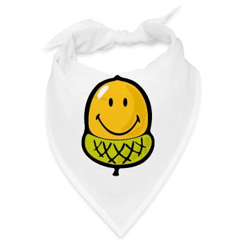 Smiley Acorn - Bandana - Weiß - Vorne