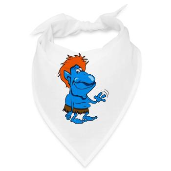 troll suess winken cartoon lustig spitzohr maerche - Bandana - Weiß - Vorne