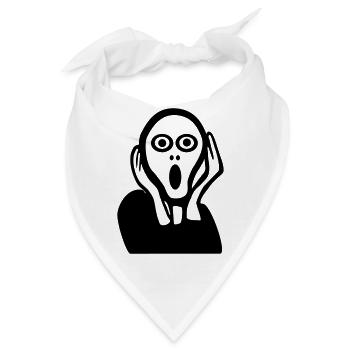 Der Schrei, Krise - Bandana - Weiß - Vorne