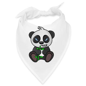 grumpy panda, panda bear, mad panda, for babies - Bandana - Weiß - Vorne