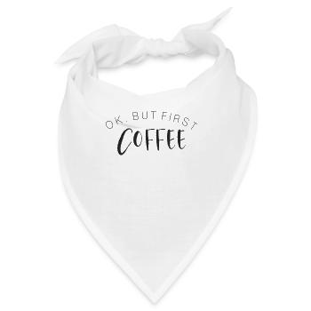 Aber zuerst Kaffee - Bandana - Weiß - Vorne