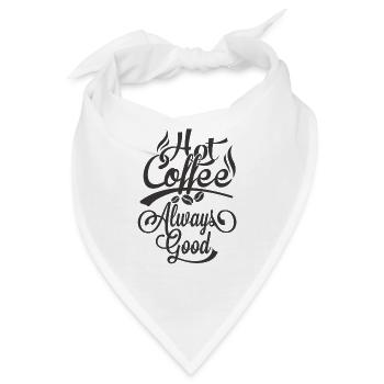 Kaffee - Bandana - Weiß - Vorne