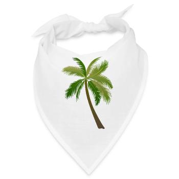 Palmen Baum Palmen - Bandana - Weiß - Vorne