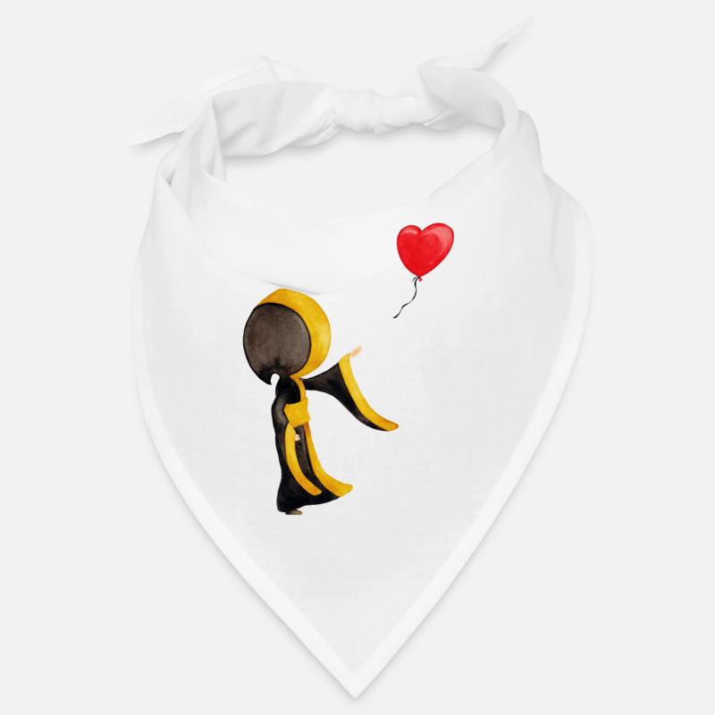 Münchner Kindl avec un ballon en forme de coeur - Bandana - blanc