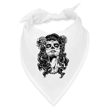 La calavera catrina Design - Bandana - Weiß - Vorne