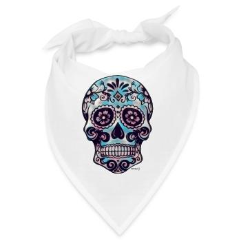 Zuckerschädel - Bandana - Weiß - Vorne