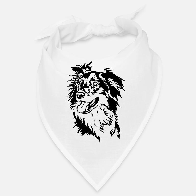 Tête de Border Collie Bandana
