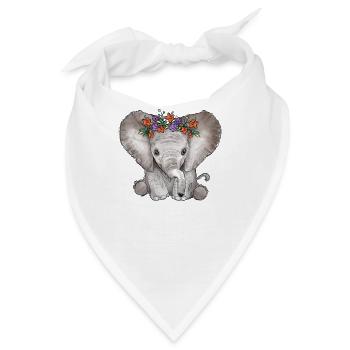 Baby Elephant - Bandana - Weiß - Vorne