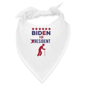 Lustige Biden Design, Biden für Resident Meme - Bandana - Weiß - Vorne