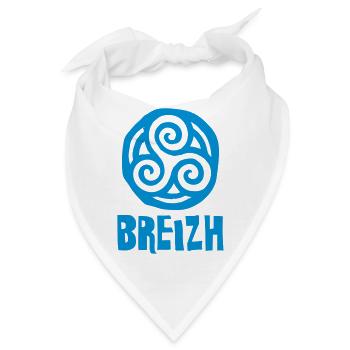 Breizh - Bretagne - Bandana - Weiß - Vorne