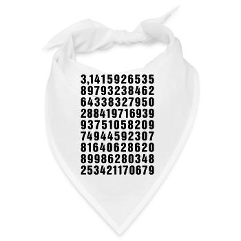 PI Mathematik Kreiszahl Umfang berechnen Genie Uni - Bandana - Weiß - Vorne