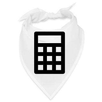 Benutzerdefinierter Rechner SVG Icon Design Spread Shirt Deutschland - Bandana - Weiß - Vorne