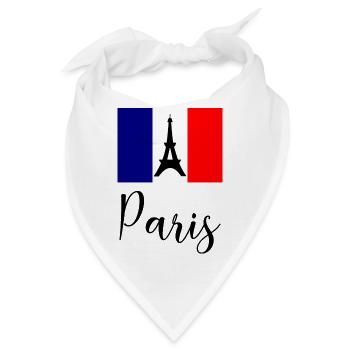 PARIS. HAUPTSTADT. STADT. FRANKREICH. PARISER. PARIS - Bandana - Weiß - Vorne