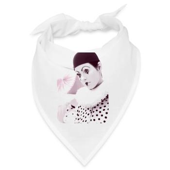 Trauriger Clown - Bandana - Weiß - Vorne