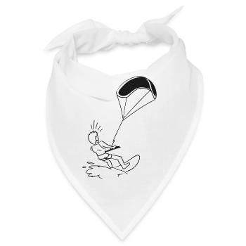 Kite Surfer / Kiter - Bandana - Weiß - Vorne