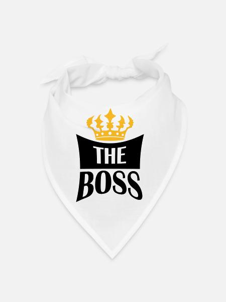 Crown The Boss - Bandana - white - Front