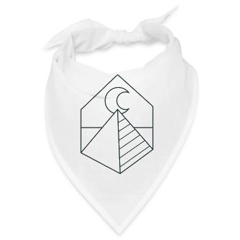 BOHO Pyramide auf dem Mond - Bandana - Weiß - Vorne