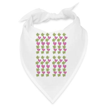 herzen blumen muster - Bandana - Weiß - Vorne