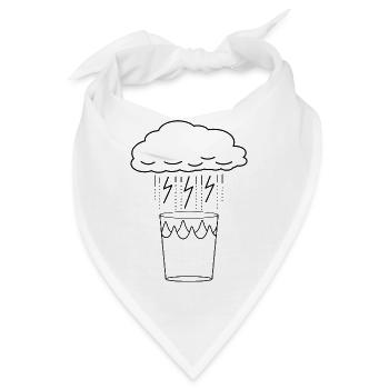 Sturm im Glas Wasser - Bandana - Weiß - Vorne