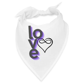 Liebe für die Ewigkeit - Bandana - Weiß - Vorne