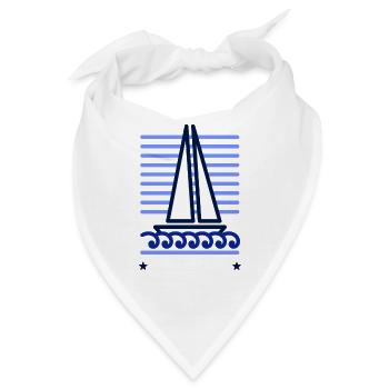 Segelboot, oh Segelboot! - Bandana - Weiß - Vorne