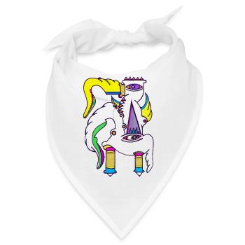 Einhorn Gockel - Bandana - Weiß - Vorne