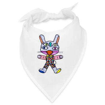 Katzenhase - Bandana - Weiß - Vorne