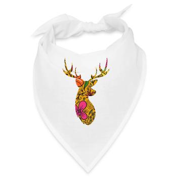 FLORAL HIRSCH - Bandana - Weiß - Vorne
