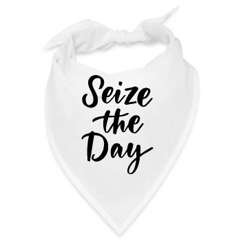 Nutze den Tag - Bandana - Weiß - Vorne