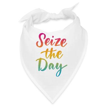 Nutze den Tag - Bandana - Weiß - Vorne