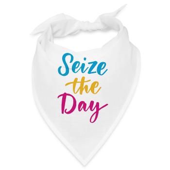 Nutze den Tag - Bandana - Weiß - Vorne