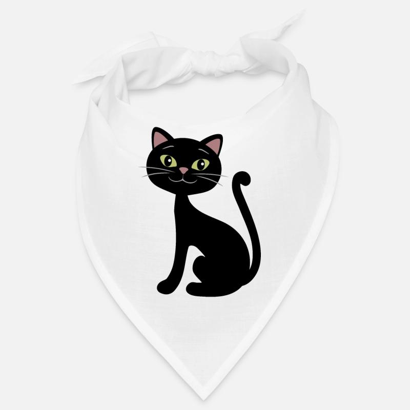 Happy black cat Bandana