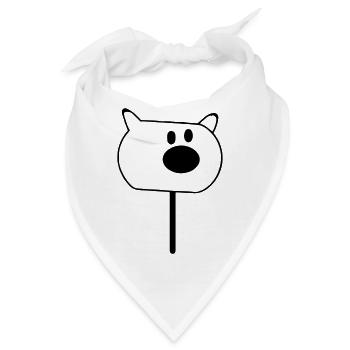 Eis am Stiel Schweinegesicht - Bandana - Weiß - Vorne