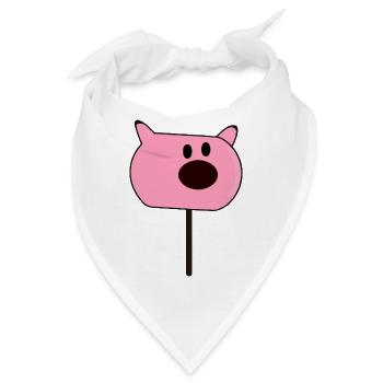 Eis am Stiel Schweinegesicht - Bandana - Weiß - Vorne