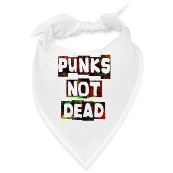 PUNKS NOT DEAD Punk Punks rocker ska punk - Bandana - Weiß - Vorne