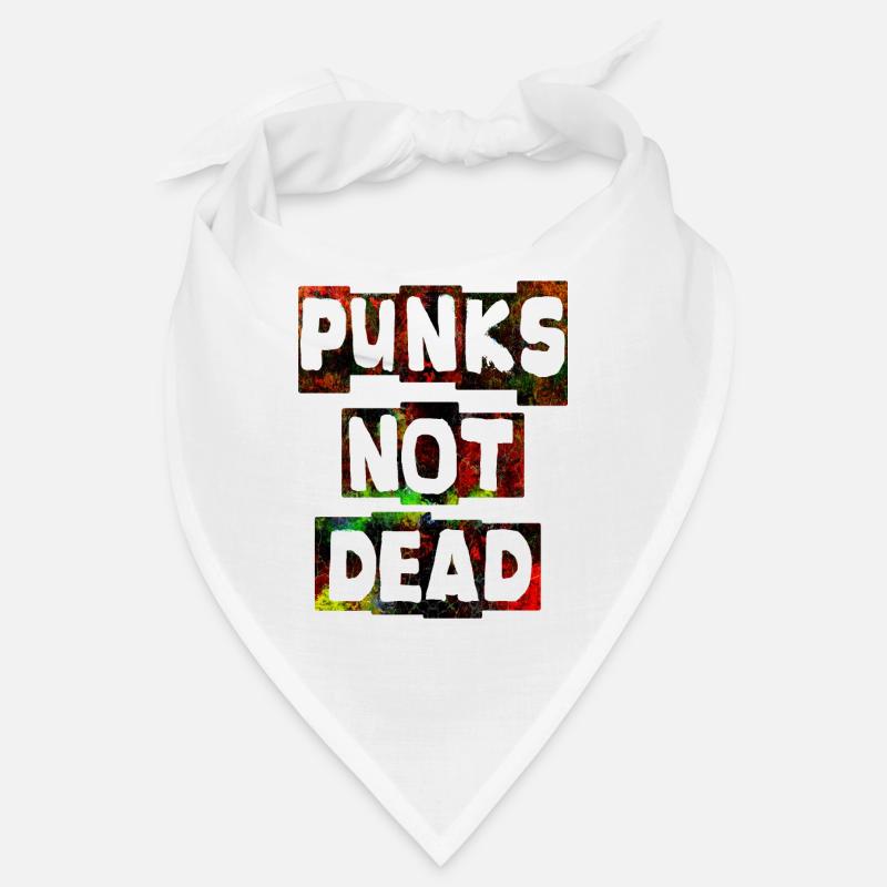 PUNKS NOT DEAD Punk Punks rocker ska punk - Bandana - white