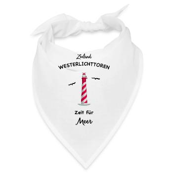Zeeland, Leuchtturm Westerlichttoren Niederlande - Bandana - Weiß - Vorne